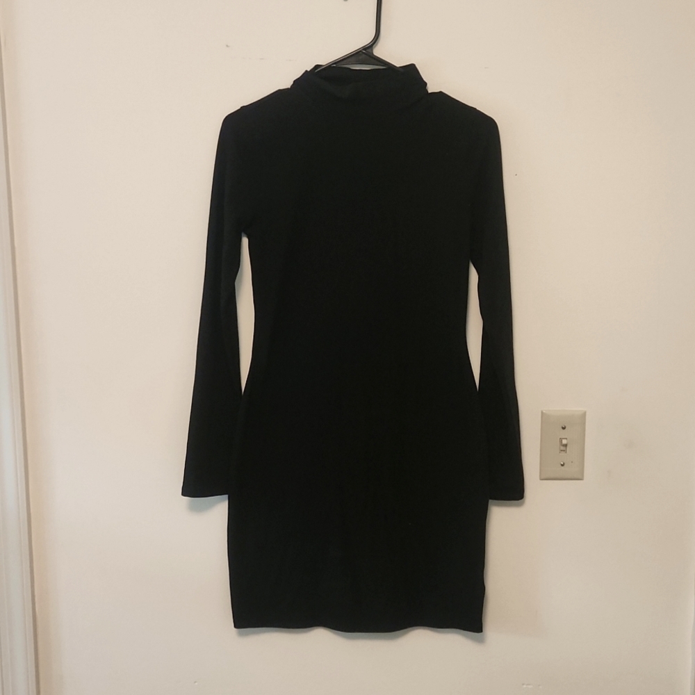 Black turtleneck dress